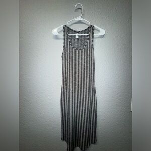 Dark & Ligh Grey Stripped Dress